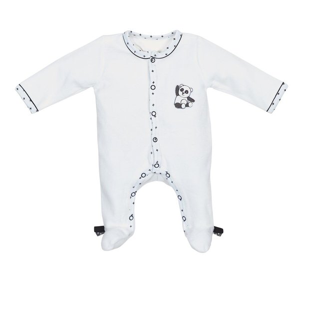 Pyjama Bebe Blanc Naissance Ouverture Devant Panda Chao Chao Blanc Sauthon Baby Deco La Redoute