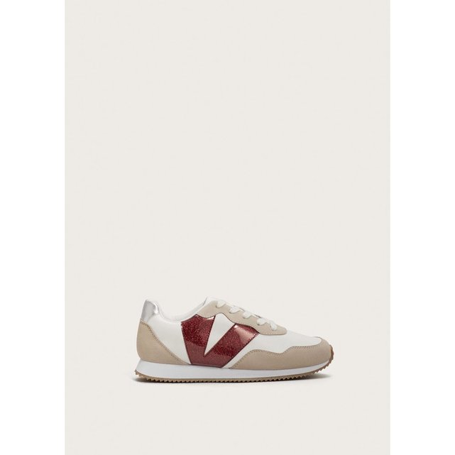 Tennis empiècements contrastés blanc Violeta By Mango La Redoute Tennis empiècements contrastés blanc Violeta By Mango La Redoute