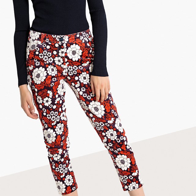 Uitgelezene Rechte broek met bloemenprint bloemenprint La Redoute Collections KN-27