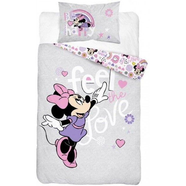 Parure De Lit Bebe Feel Love Gris Minnie Mouse La Redoute