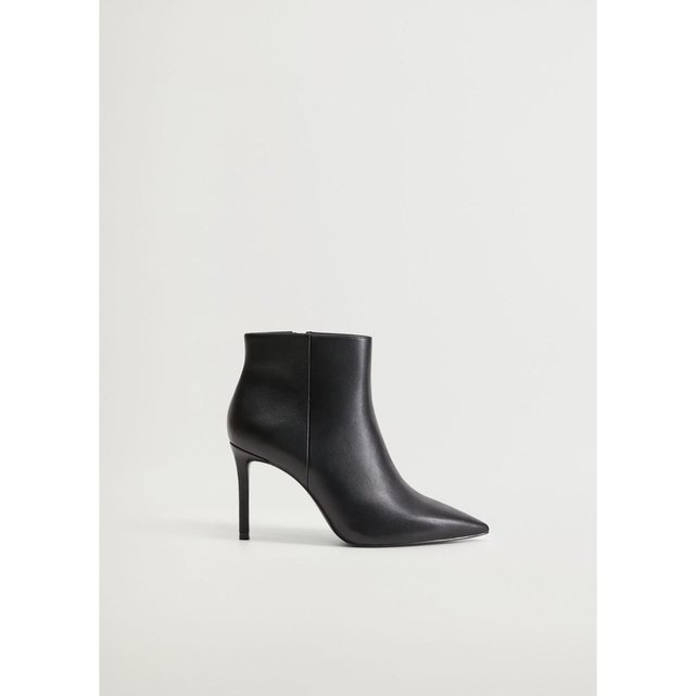 mango bottines rouge