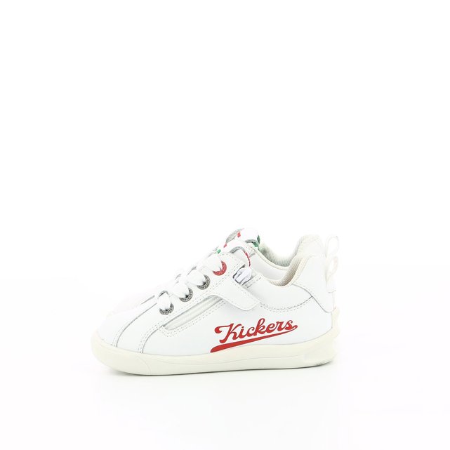 Baskets cuir chicago bb blanc Kickers | La Redoute Kickers chicago bb | La Redoute