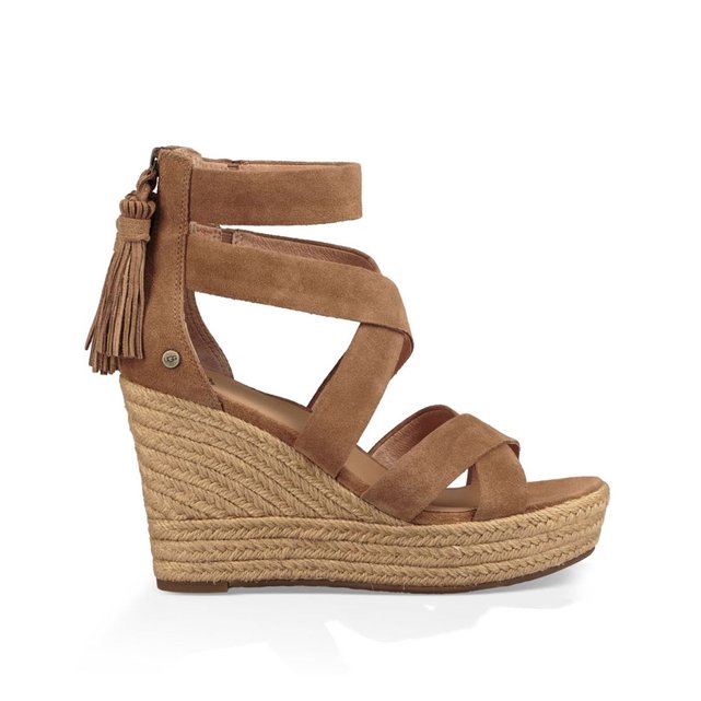 Redoute Noisette Compensées Raquel Cuir Sandales Ugg La qHYFw