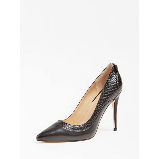 Escarpin omara cuir veritable noir Guess | La Redoute