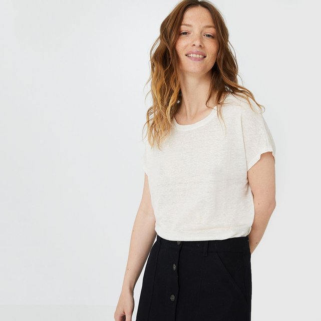 monoprix t shirt lin femme