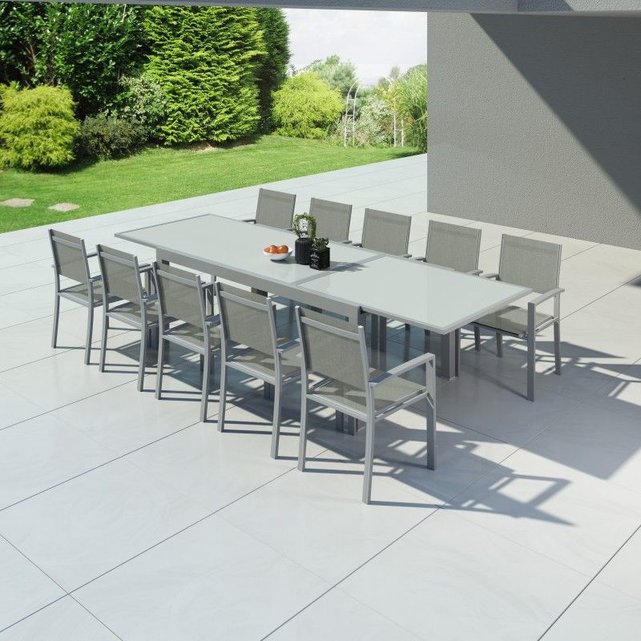 De Table Xxl TextilèneHara ExtensibleAluminium200320cm10 Jardin Fauteuils c1FKlTJ