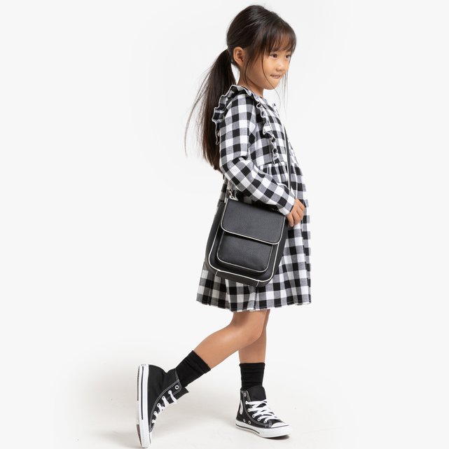 Vestido de mangas compridas, aos quadrados, 3-12 anos  LA REDOUTE COLLECTIONS image 0