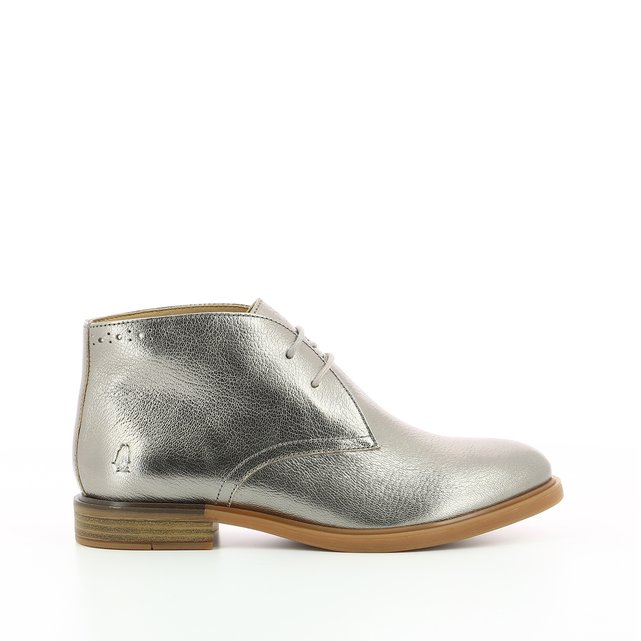 Leather boots , silver-coloured, Hush 