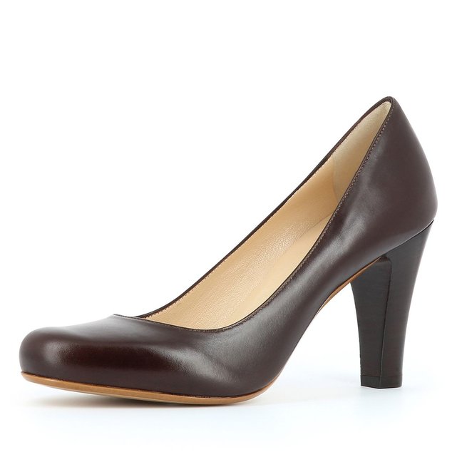 escarpin marron bout rond