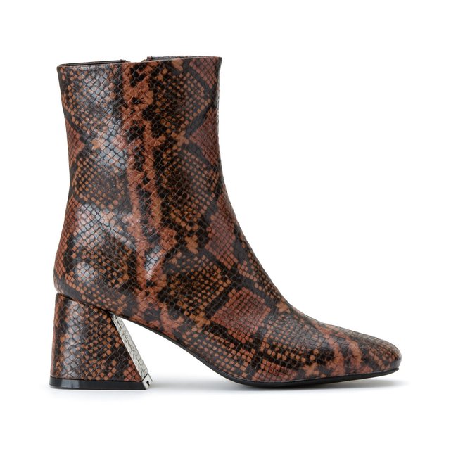 bottines effet serpent