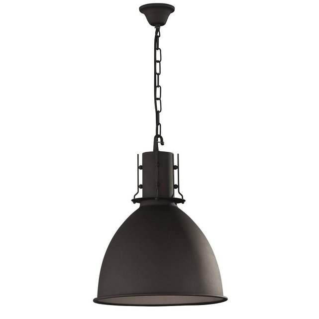 suspension industrielle london noire en métal noir keria | la redoute