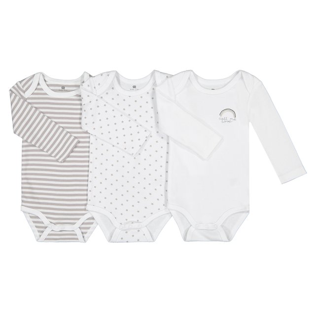 3er-Pack Kurzarmbodys aus Bio-Baumwolle, 0-3 Jahre  LA REDOUTE COLLECTIONS image 0