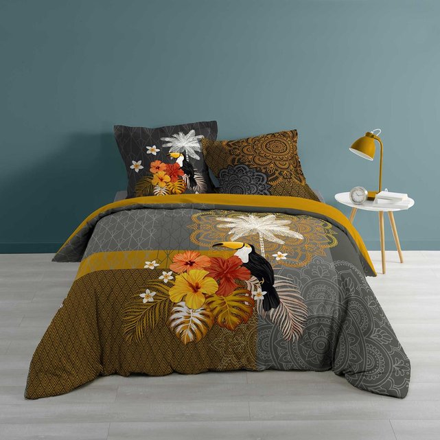 Parure Housse De Couette Collection Toucan Coco Crush Marron Douceur D Interieur La Redoute