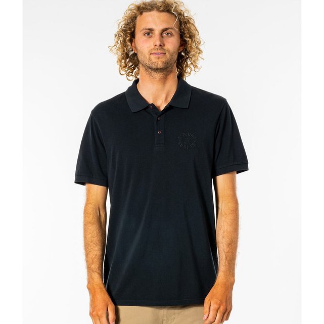 RVCA Sure Thing II Polo Noir S/S Coupe Standard Chemise Homme 
