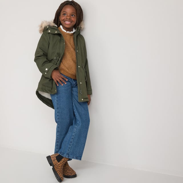 Parka D'hiver Kaki Pour Fille - Taille 36 (S), Occasion En Très Bon état (TBE)