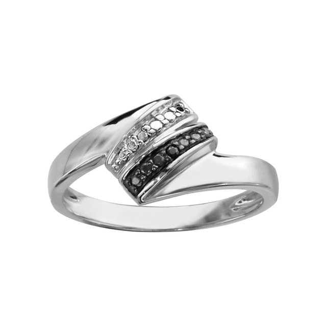 Bague Noir Blanc Argent 925 So Chic Bijoux La Redoute