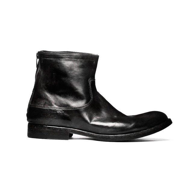 bottines cuir vieilli homme