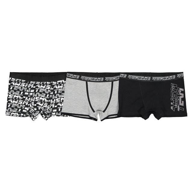 Lote de 3 boxers em algodão bio, 10-18 anos  LA REDOUTE COLLECTIONS image 0