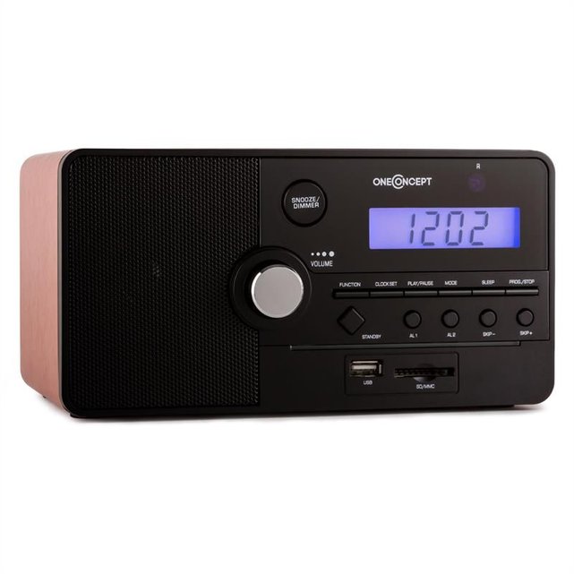 Luzern Radio Réveil Sd Usb Bois Luzern Radio Réveil Sd Usb Bois
