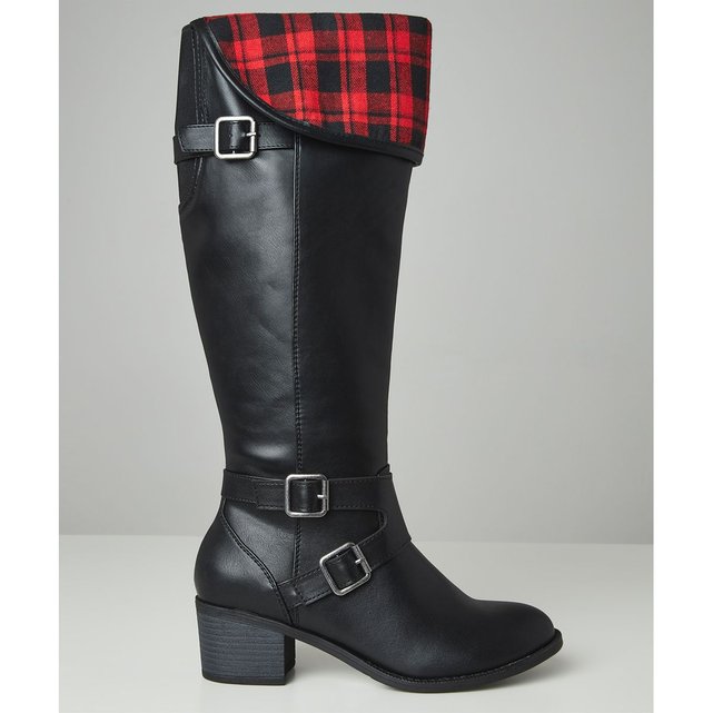 botte mi mollet cuir