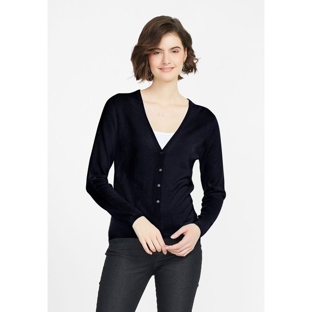 Gilet Decollete V Marine Peter Hahn La Redoute