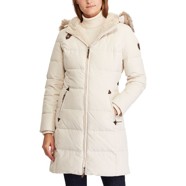Doudoune milongue à capuche blanc cassé Lauren Ralph Lauren La Redoute