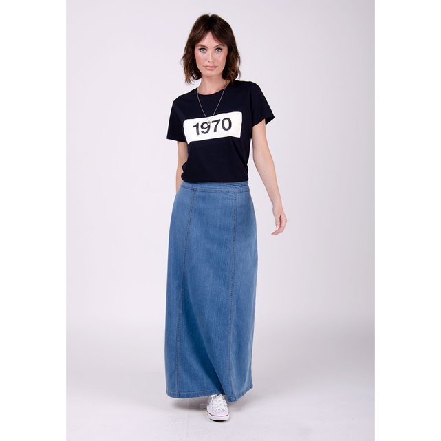 Jupe longue en jeans clearance