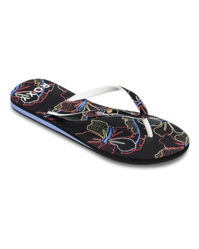 Sandales Roxy Marron à Lanières Noires - Excellent état, Taille US 7 Femme