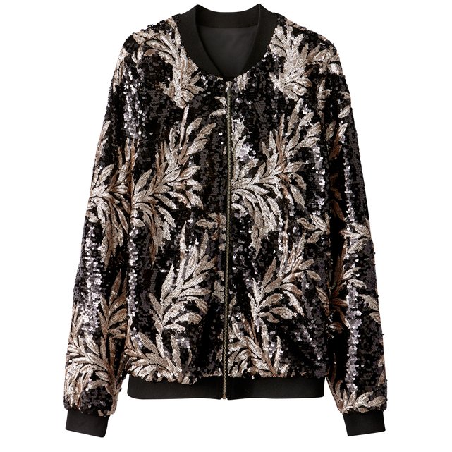 Image Sequin Bomber Jacket La Redoute Collections