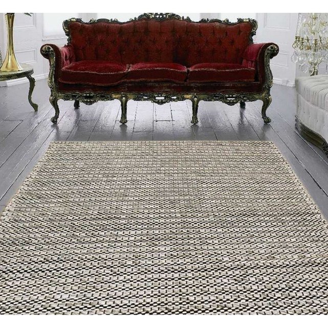tapis de salon moderne laine et coton myko