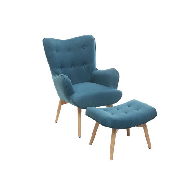 fauteuil design scandinave son repose pied bois bristol