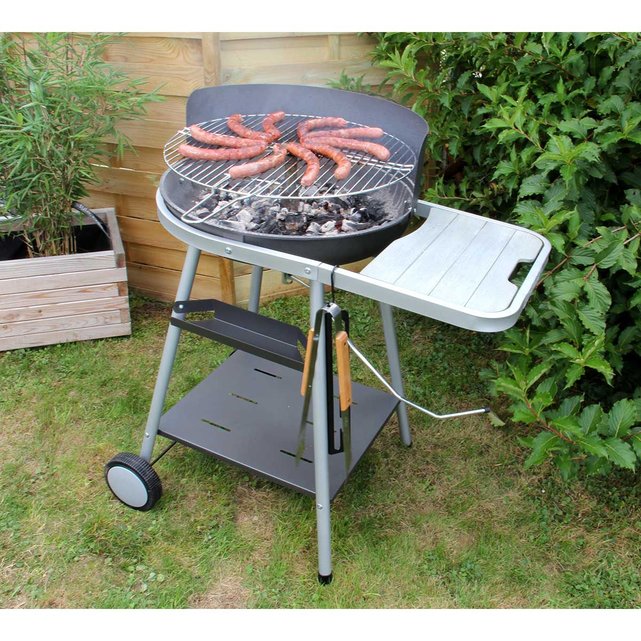 Barbecue à charbon de bois avec grille pivotante acier Grille barbecue | La Redoute