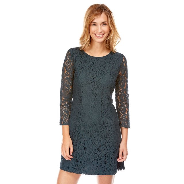 Robe Redoute Manches Longues Dentelle Best La Mountain Ajourée wxP480qw