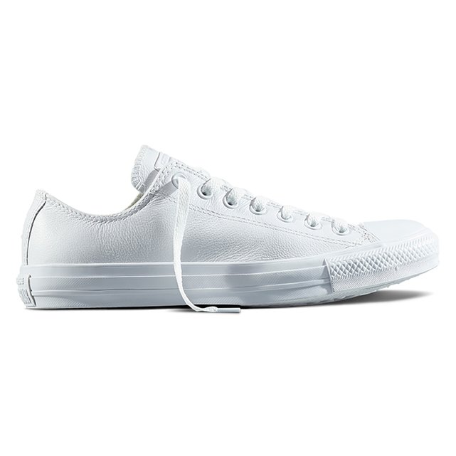 converse white all star leather mono ox trainers
