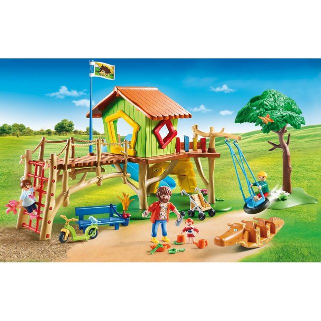 playmobil parc de jeu avec toboggan 9423