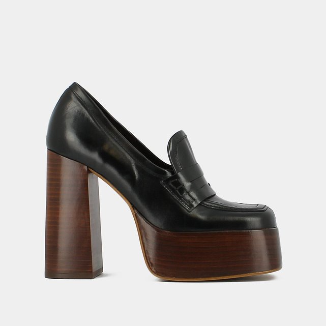 Heeled platform loafers - Black - Ladies | H&M MY