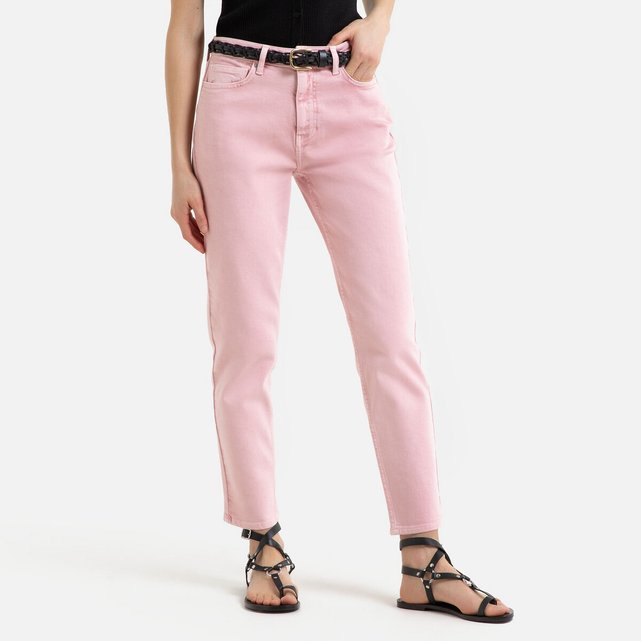 Low Rise Boyfriend Jeans Length 28 Pink La Redoute Collections La Redoute
