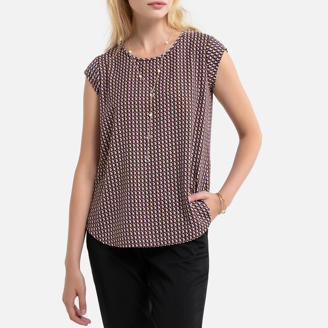 Blusa com estampado gráfico, mangas curtas  ANNE WEYBURN image 0