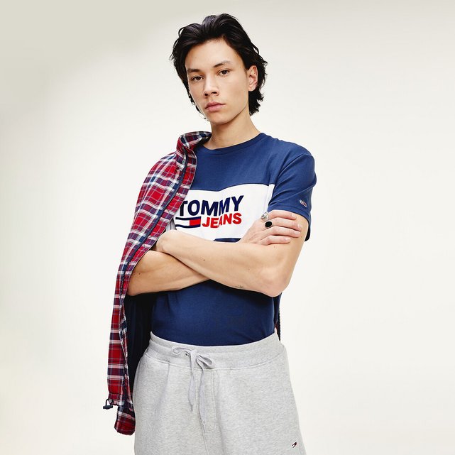 T-shirt com barra e logótipo, Tommy  TOMMY JEANS image 0
