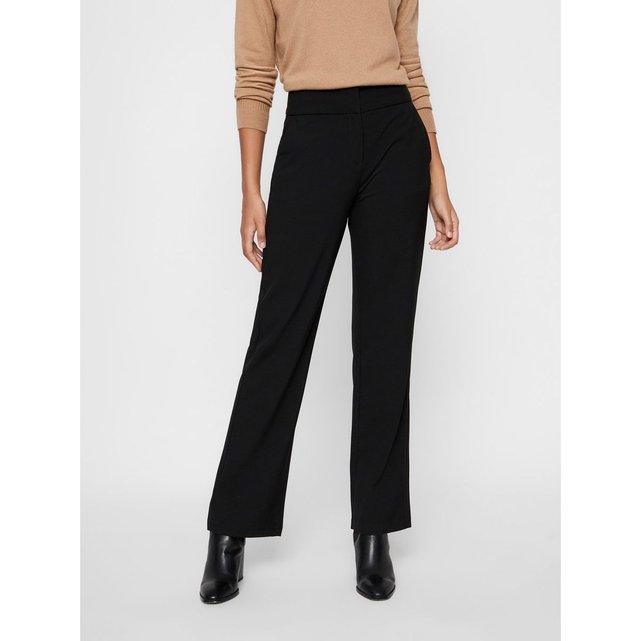 Pantalon à pattes d'eph taille haute noir black Yas | La ...