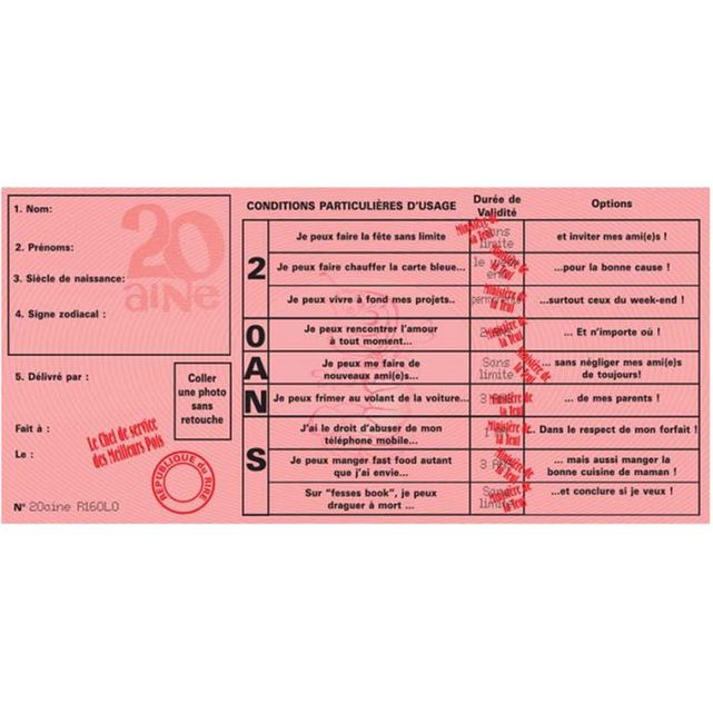 Permis Anniversaire Humoristique Permis Anniversaire 18 Ans Permis Anniversaire 18 Ans Kas Design La Redoute