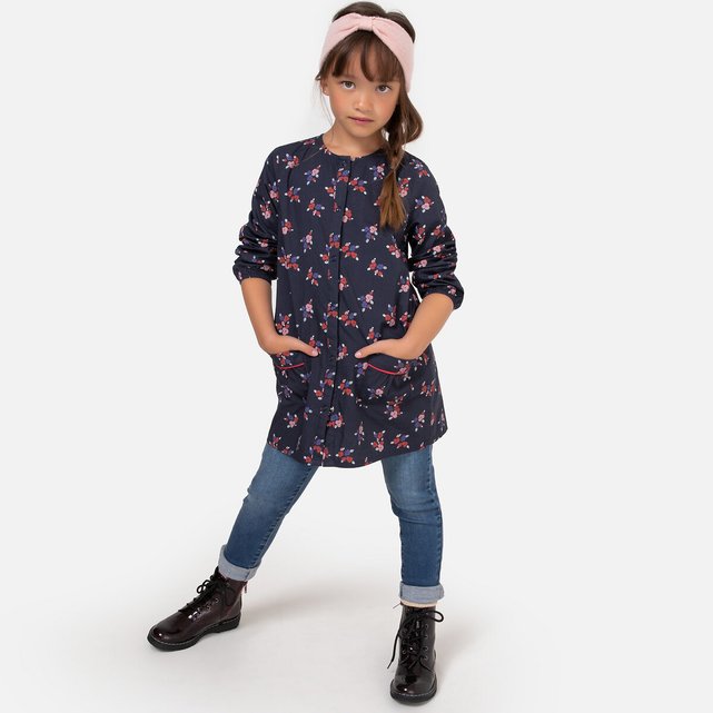 Bibe estampado às flores, 3-12 anos  LA REDOUTE COLLECTIONS image 0