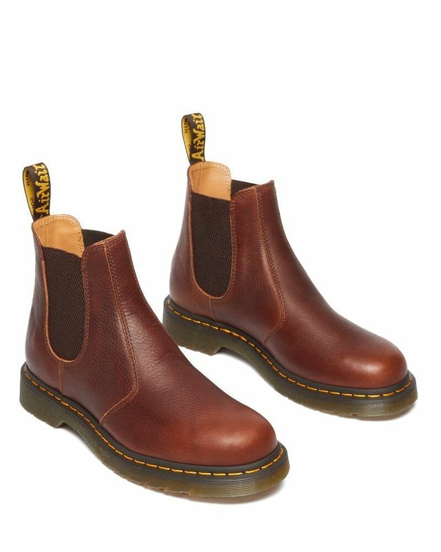 Leather ankle boots brown Dr. Martens La Redoute