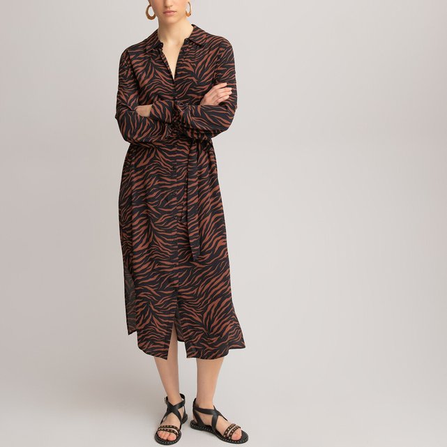 Blusenkleid mit langen Ärmeln und Animal-Print  LA REDOUTE COLLECTIONS image 0