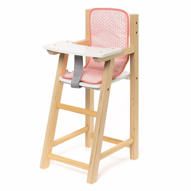 Chaise haute en bois pour poupon