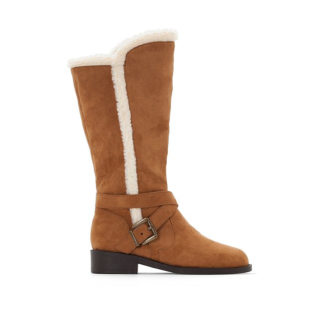 La Redoute Collections Big Girls Suede Zip-Up Ankle Boots