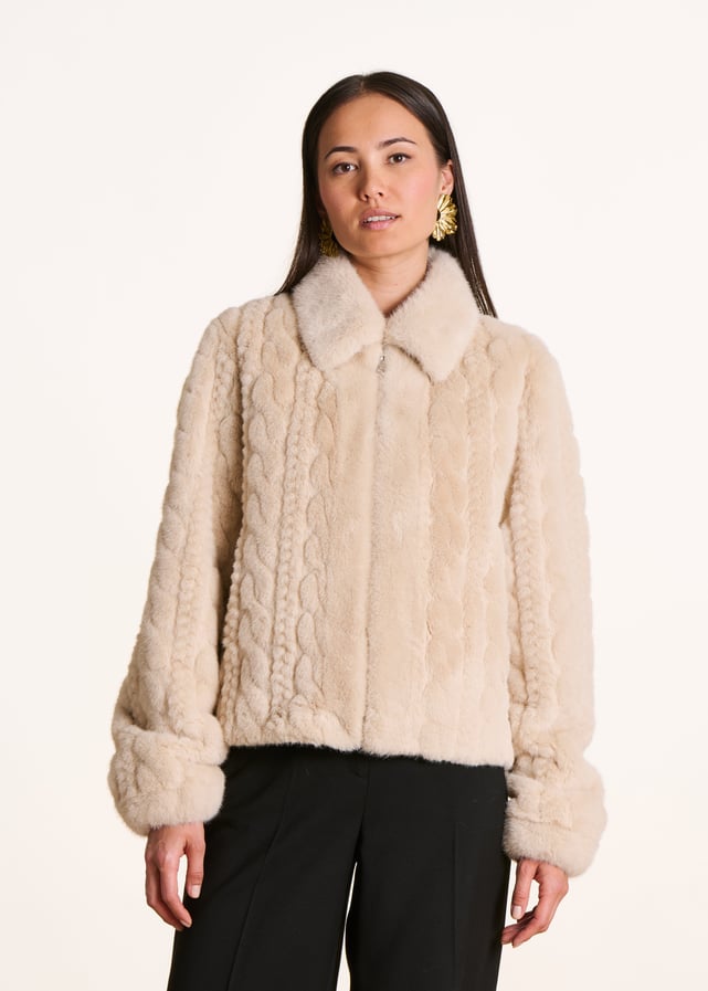 Manteau Trench En Cuir Véritable Bleu Marine - La Fée Maraboutée - Taille M Neuve Avec étiquettes