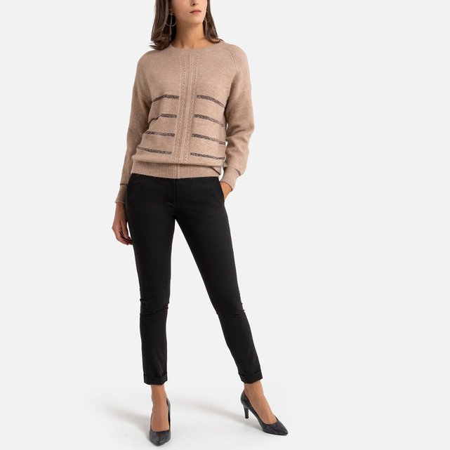 mêleebeige Anne Weyburn | La Redoute Jacquard trui in grof tricot mêleebeige Anne Weyburn | La