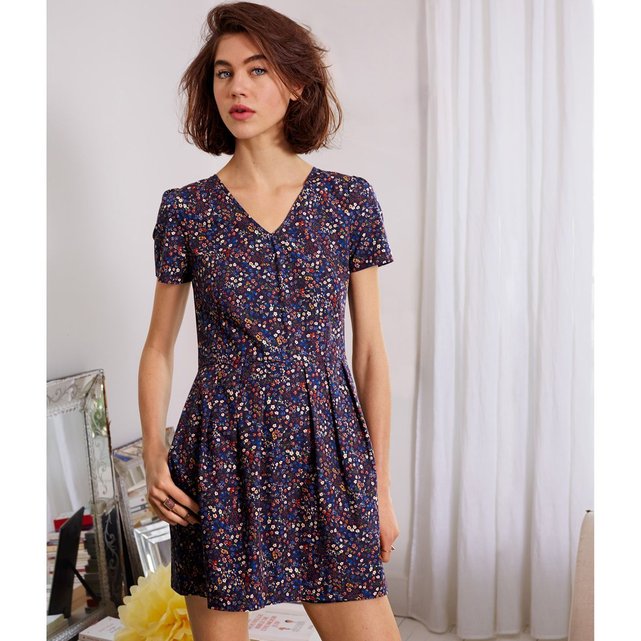 Combishort imprimé liberty imprimé bleu Mademoiselle R ...