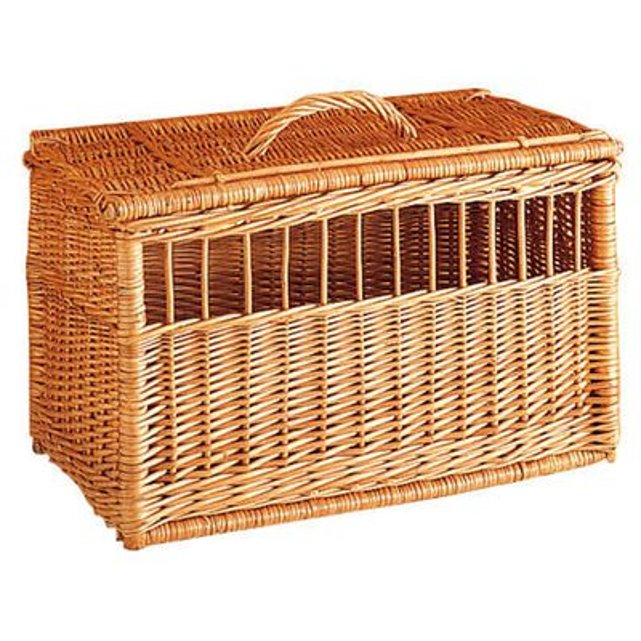 Panier Transport Chien Et Chat En Osier Bois Clair Aubry Gaspard La Redoute
